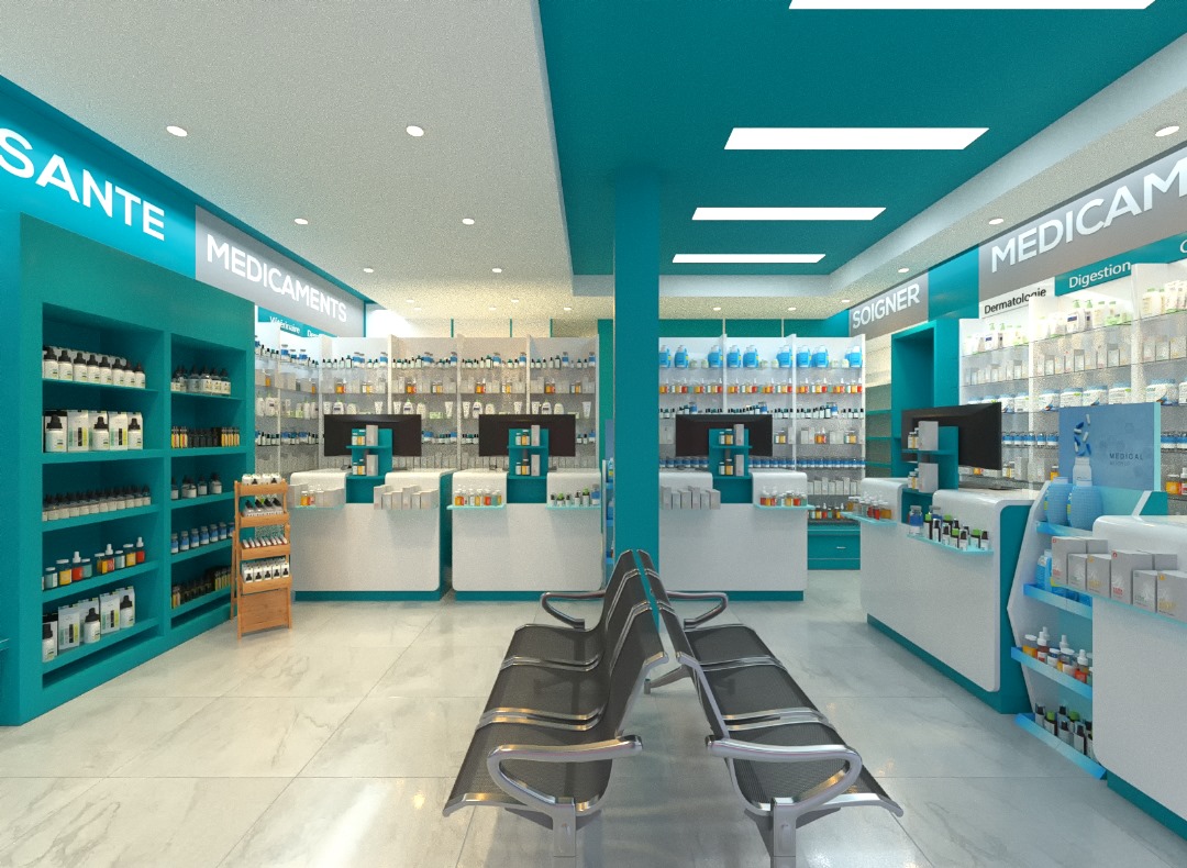 Aménagement 3D d'une pharmacie