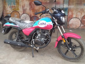 Moto Cristal rose et blanche